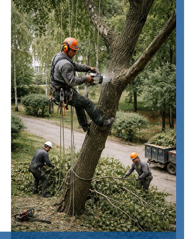 Кронирование деревьев в Отрадном от 7066 р. | ВЫСОТНИК-Трд