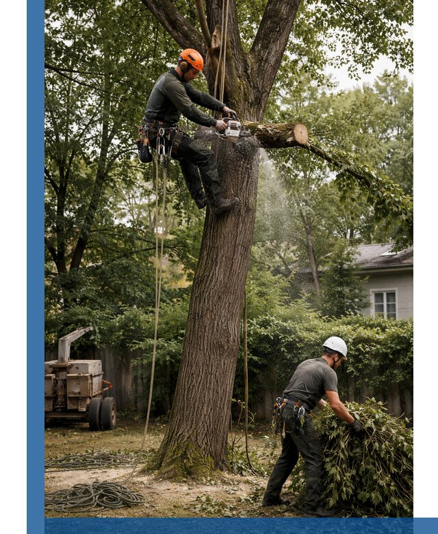 Кронирование деревьев в Отрадном, безопасная высотная обрезка