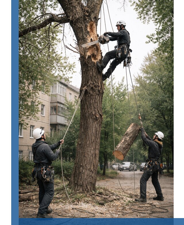 Срочное удаление аварийных деревьев в Отрадном с гарантией безопасности