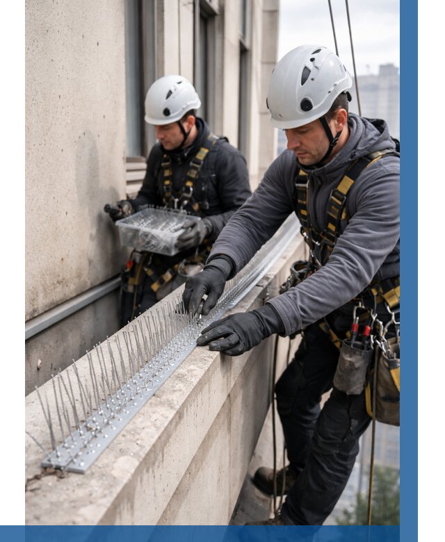 Установка шипов от птиц в Отрадном от 924 р. | ВЫСОТНИК-Трд